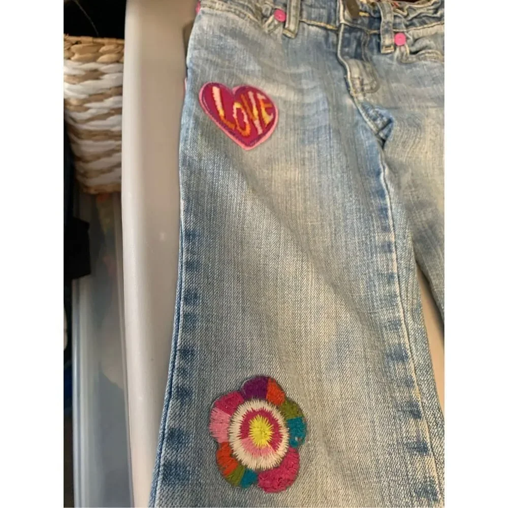 1989 Place BOHO Hippie Patched Jeans